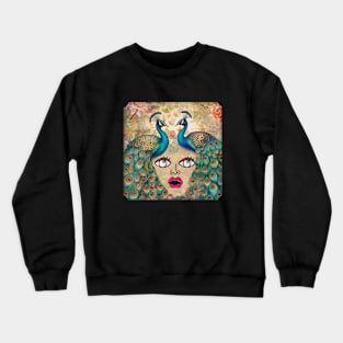 Peacock Lady Crewneck Sweatshirt